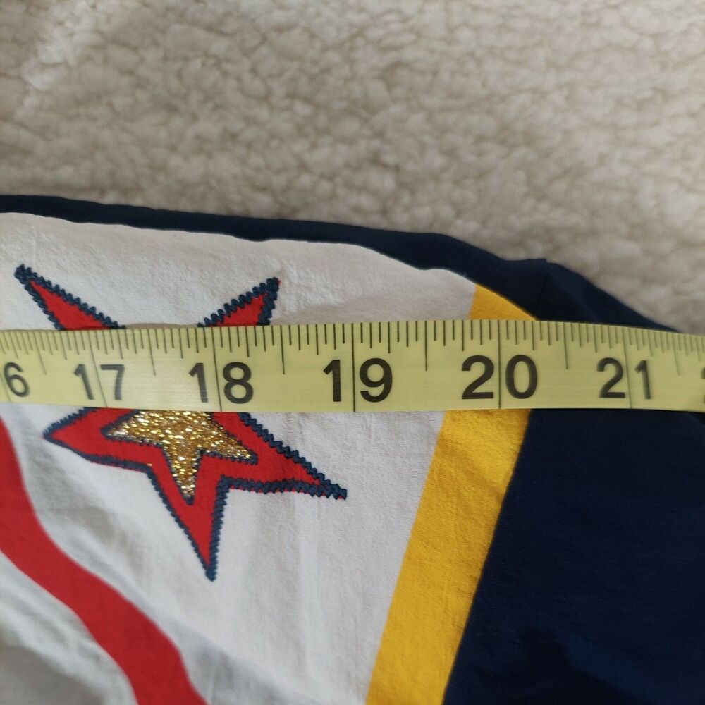 Teddi Vintage Abstract Stars Full Zip Women's Windbreaker Bomber Jacket L USA - Picture 7 of 10